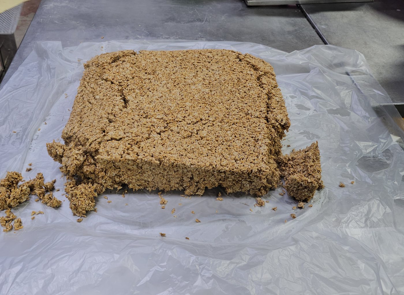 Hemp and rice husk, steamed and set by hand