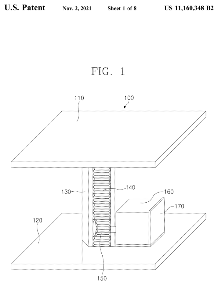 US 11,160,348 drawing